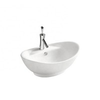 High Temperature White Color Glazed Surface Art Bathroom Vessel Basin