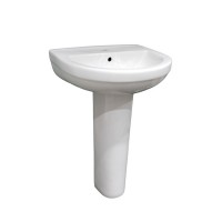 Hotel bathroom sanitaryware ceramic wash hand pedestal basin