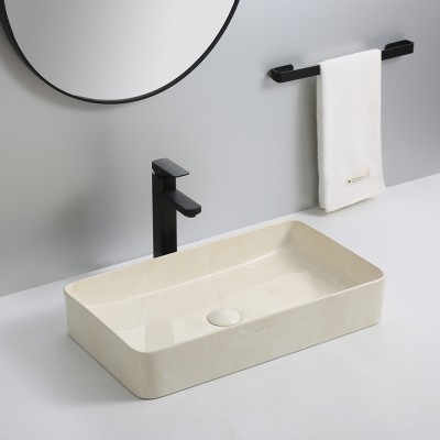 Modern sanitary ware rectangular bathroom sinks lavabo basin ceramic wash basin marble sink