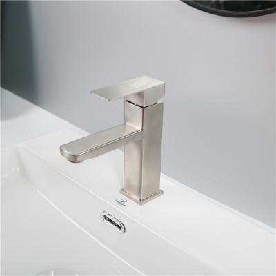 Health single handle lavatory accessories vanity sink water mixer 304 stainless steel wash basin tap faucet